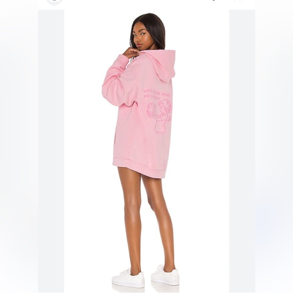 Boys Lie Tops - Revolve x Boys Lie Dangerous Affection Hoodie Dress Baby Pink OS